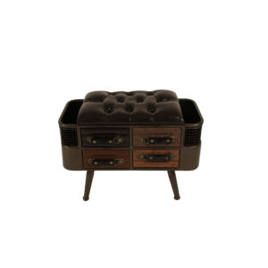 COFFRE DESIGN CAPITONNE METAL 17A224