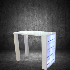 Table Haute LED en Bois Laqué 383