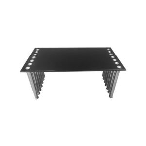 Table basse Mille-Pieds pied en métal Plateau en Verre 803