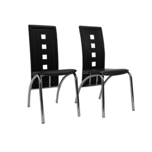 Chaise Design Pied Métal Avec Assise PU 804 LOT DE 6