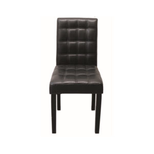 Chaise Design en Bois Avec Assise Rembourré en Simili-Cuir 8195 LOT DE 2