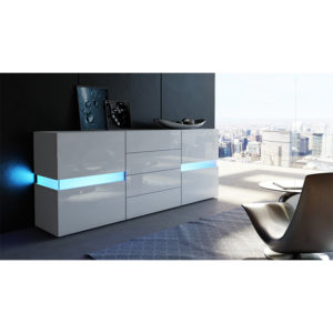 BUFFET LED DESIGN BOIS LAQUE 9011