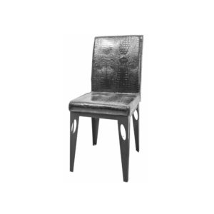 Chaise Design en Métal Avec Assise Rembourré en Simili-Cuir B40