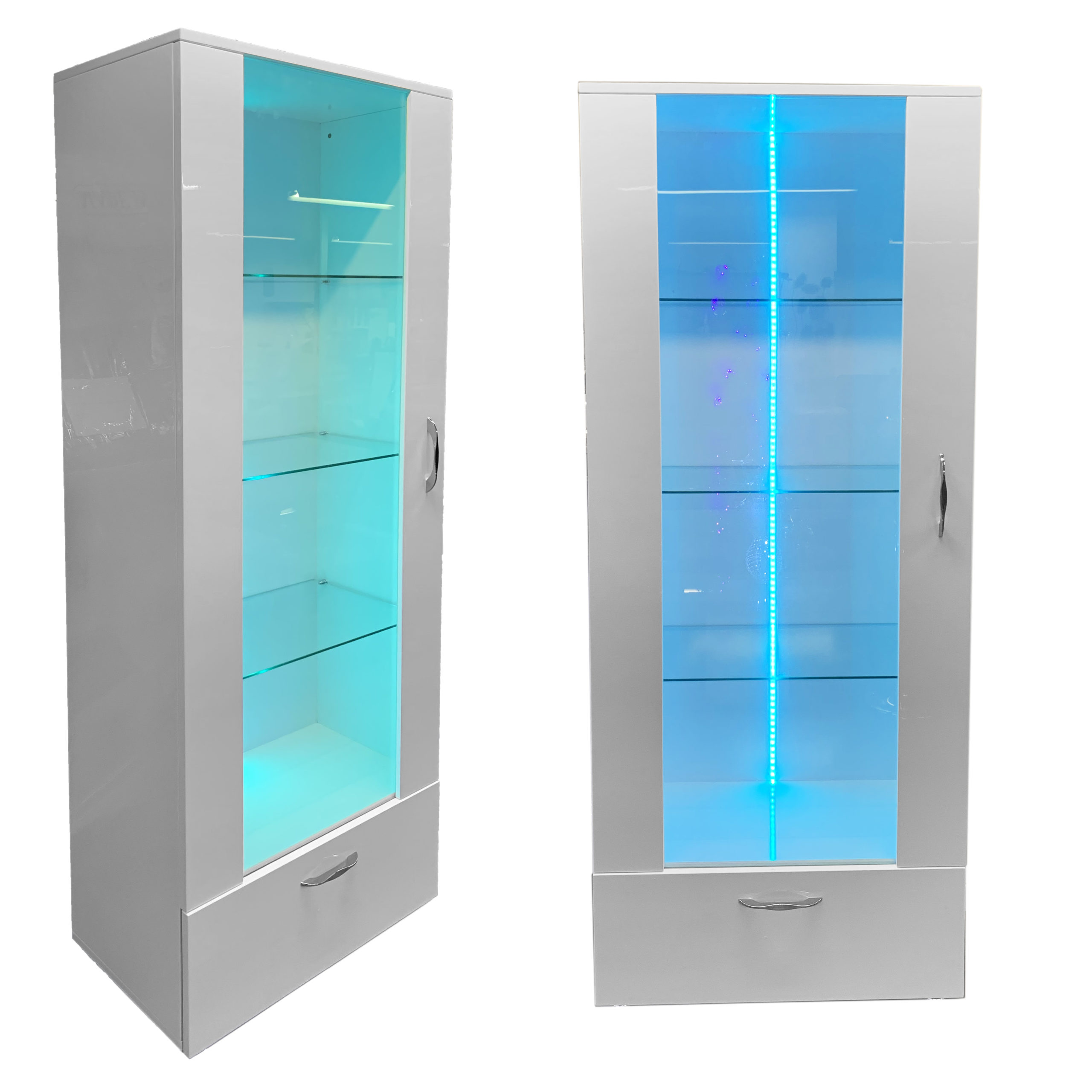 Vitrine LED Bois Laquée REF 9013