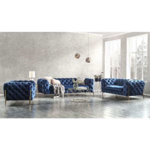CANAPÉ 3+2+1 CHESTERFIELD VELOURS