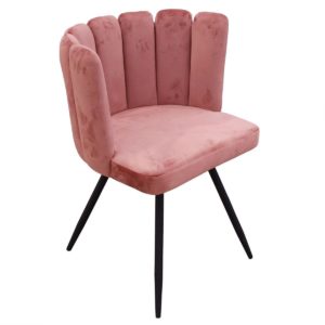 Chaise Design Effet Velours Ariel