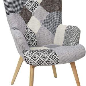 Fauteuil helsinki patchwork Gris