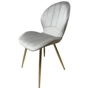 Chaise Q1/Q3 Simili-cuir/Velours Pied métal
