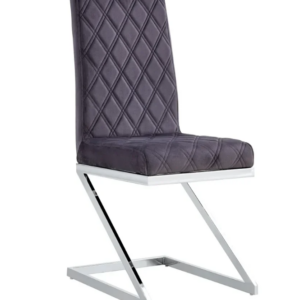 CHAISE COCOMAT MATELASSE VELOURS ANTHRACITE