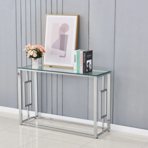 CONSOLE SOPHIE CHROME TRANSPARENT