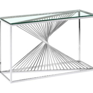 CONSOLE BRITTANY CHROME TRANSPARENT