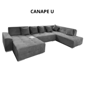 CANAPE U VELOURS