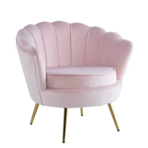FAUTEUIL NYMPHEA GOLD VELOURS ROSE