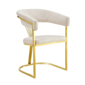 CHAISE BRITTANY AVEC ACCOUDOIR GOLD BEIGE